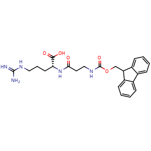 Chemical structure of Fmoc-β-Ala-D-Arg-OH , CAS 3035277-88-1, AChemBlock AD286133