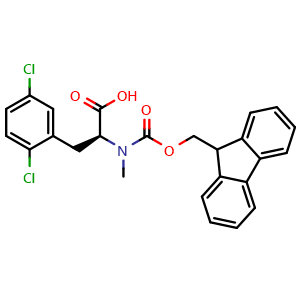 Chemical structure of N-Fmoc-N-methyl-2,5-dichloro-L-phenylalanine , CAS 3035762-02-5, AChemBlock AD286135