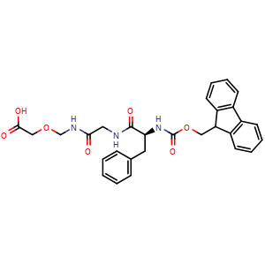 Chemical structure of Fmoc-Phe-Gly-Glycolic acid , CAS 3040181-58-3, AChemBlock AD286137
