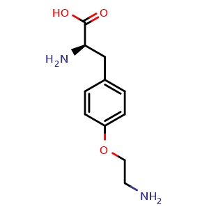 Chemical structure of H-4-(2-(Amino)Ethoxy)-D-Phe-OH , CAS 3065605-89-9, AChemBlock AD286141