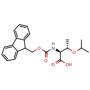 Chemical structure of Fmoc-allo-Thr(iPr)-OH , CAS 3065650-15-6, AChemBlock AD286147