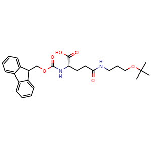Chemical structure of Fmoc-N5-(3-(tert-butoxy)propyl)-L-Gln , CAS 3065652-84-5, AChemBlock AD286148