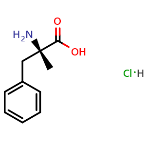Chemical structure of H-L-α-Me-Phe-OH.HCl , CAS 30990-90-0, AChemBlock AD286153