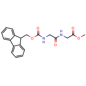 Chemical structure of Fmoc-Gly-Gly-OMe , CAS 329279-89-2, AChemBlock AD286156