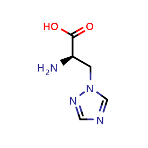 Chemical structure of rac-(R)-2-amino-3-(1H-1,2,4-triazol-1-yl)propanoic acid , CAS 333354-47-5, AChemBlock AD286158