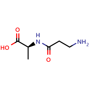 Chemical structure of H-beta-Ala-Ala-OH , CAS 34322-87-7, AChemBlock AD286159