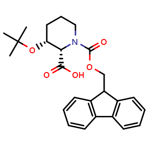 Chemical structure of (2S,3R)-Fmoc-HomoPro(3-tBuO)-OH , CAS 349609-02-5, AChemBlock AD286160