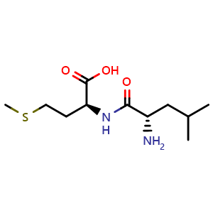 Chemical structure of H-Leu-Met-OH , CAS 36077-39-1, AChemBlock AD286161