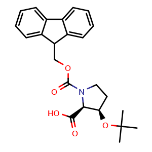 Chemical structure of N-Fmoc-(2S,3R)-3-tert-butoxy-proline , CAS 443899-48-7, AChemBlock AD286167