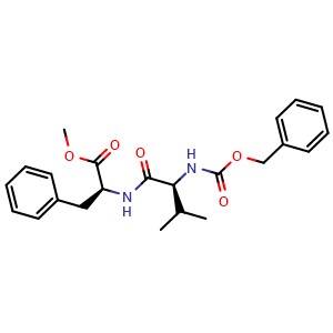 Chemical structure of Z-Val-Phe-OMe , CAS 4817-95-2, AChemBlock AD286171
