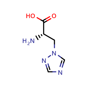 Chemical structure of (S)-a-Amino-1H-1,2,4-triazole-1-propanoic acid , CAS 4819-36-7, AChemBlock AD286172