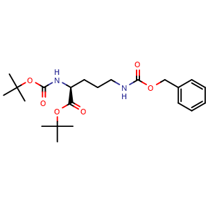 Chemical structure of Boc-Orn(Z)-OtBu , CAS 53054-02-7, AChemBlock AD286174