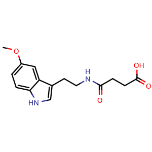 Chemical structure of N-succinyl-5-methoxytryptamine , CAS 58714-14-0, AChemBlock AD286177