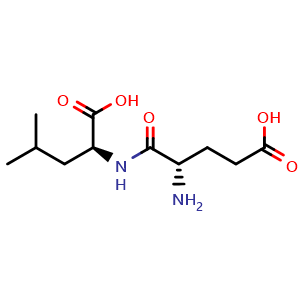 Chemical structure of H-Glu-Leu-OH , CAS 5969-52-8, AChemBlock AD286179