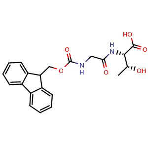 Chemical structure of Fmoc-Gly-Thr-OH , CAS 620964-52-5, AChemBlock AD286186