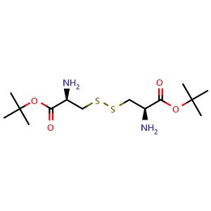 Chemical structure of (H-Cys-OtBu)2 , CAS 62574-13-4, AChemBlock AD286187
