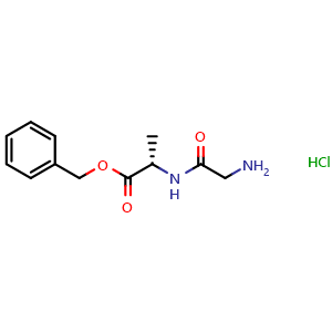 Chemical structure of H-Gly-Ala-OBzl.HCl , CAS 63649-09-2, AChemBlock AD286188
