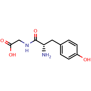 Chemical structure of H-Tyr-Gly-OH , CAS 673-08-5, AChemBlock AD286192