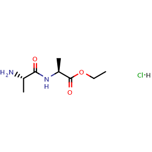 Chemical structure of H-Ala-Ala-OEt.HCl , CAS 68742-81-4, AChemBlock AD286195
