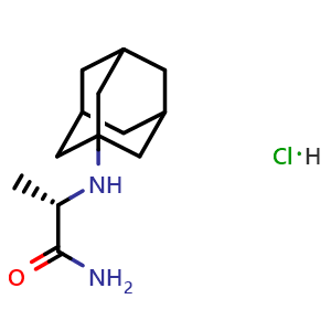 Chemical structure of 1-adamantyl-L-Ala-NH2.HCl , CAS 70893-41-3, AChemBlock AD286199
