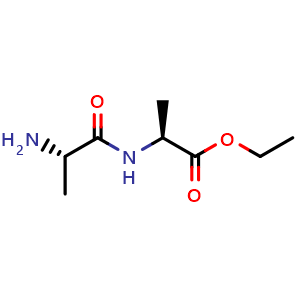 Chemical structure of Ethyl L-alanyl-L-alaninate , CAS 7390-15-0, AChemBlock AD286204