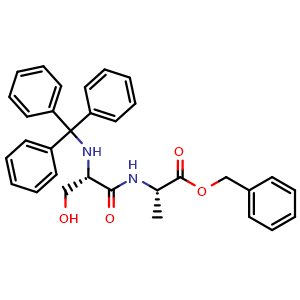 Chemical structure of Trt-Ser-Ala-OBn , CAS 790692-15-8, AChemBlock AD286207