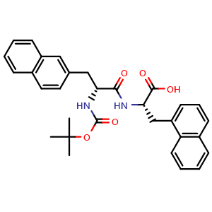 Chemical structure of Boc-D-2-Nal-D-2-Nal-OH , CAS 794593-11-6, AChemBlock AD286208