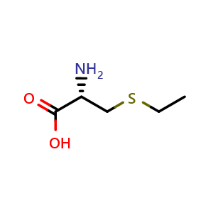 Chemical structure of H-D-Cys(Et)-OH , CAS 82508-69-8, AChemBlock AD286214