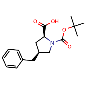 Chemical structure of (4S)-1-Boc-4-Benzyl-L-Proline , CAS 83623-78-3, AChemBlock AD286216