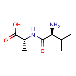 Chemical structure of H-L-Val-D-Ala-OH , CAS 83638-82-8, AChemBlock AD286217