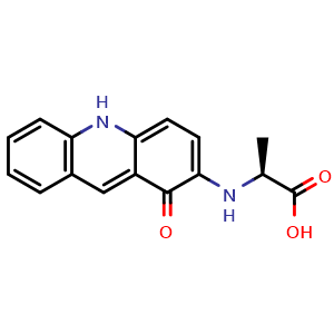 Chemical structure of (S)-2-Amino-3-(9-oxo-9,10-dihydroacridin-2-yl)propanoic acid , CAS 854503-32-5, AChemBlock AD286221