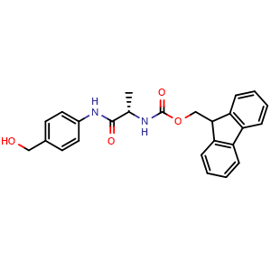 Chemical structure of Fmoc-Ala-PAB-OH , CAS 873923-24-1, AChemBlock AD286222