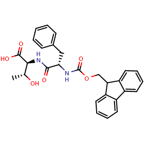 Chemical structure of Fmoc-Phe-Thr-OH , CAS 87720-57-8, AChemBlock AD286223