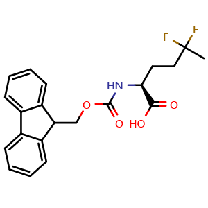 Chemical structure of Fmoc-5,5-difluoro-L-Norleucine , CAS 878905-16-9, AChemBlock AD286224
