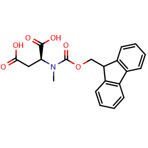 Chemical structure of Fmoc-N-Me-Asp-OH , CAS 879557-84-3, AChemBlock AD286225