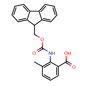 Chemical structure of Fmoc-2-Amino-3-Methylbenzoic?Acid , CAS 885951-04-2, AChemBlock AD286226