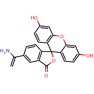 Chemical structure of 5-FAM-NH2 , CAS 912842-33-2, AChemBlock AD286228