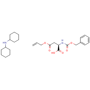 Chemical structure of Z-D-Asp(OAll)-OH.DCHA , AChemBlock AD286243