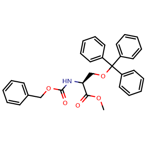 Chemical structure of Z-Ser(Trt)-OMe , AChemBlock AD286245