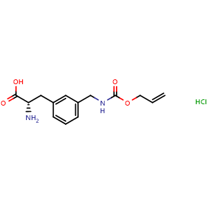 Chemical structure of H-Phe(3-CH2-NHAloc)-OH.HCl , AChemBlock AD286253