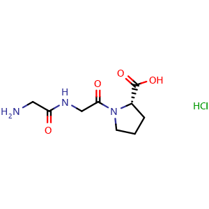 Chemical structure of H-Gly-Gly-Pro-OH.HCl , AChemBlock AD286256