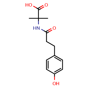 Chemical structure of phloretic acid-Aib-OH , AChemBlock AD286258