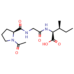 Chemical structure of Ac-Pro-Gly-Ile-OH , AChemBlock AD286267