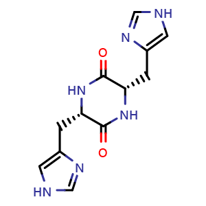 Chemical structure of cyclo(His-His) , AChemBlock AD286268