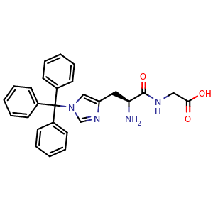 Chemical structure of H-His(Trt)-Gly-OH , AChemBlock AD286271