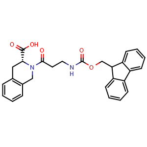 Chemical structure of Fmoc-β-Ala-D-Tic-OH , AChemBlock AD286279