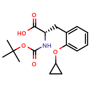 Chemical structure of Boc-2-(Cyclopropyloxy)-Phe-OH , AChemBlock AD286286