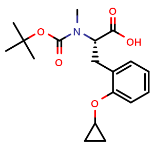 Chemical structure of Boc-N-methyl-2-(Cyclopropyloxy)-Phe-OH , AChemBlock AD286287