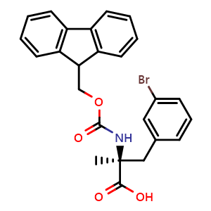 Chemical structure of Fmoc-α-Me-Phe(3-Br)-OH , AChemBlock AD286290