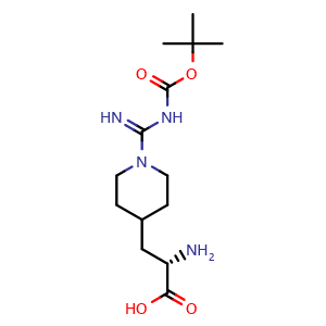 Chemical structure of 3-(4-Pip-Boc-1-carboxamidine)-Ala-OH , AChemBlock AD286293